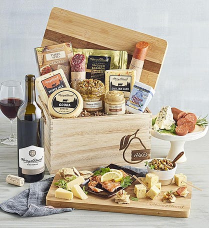 Artisan Meat and Cheese Gift with Wine